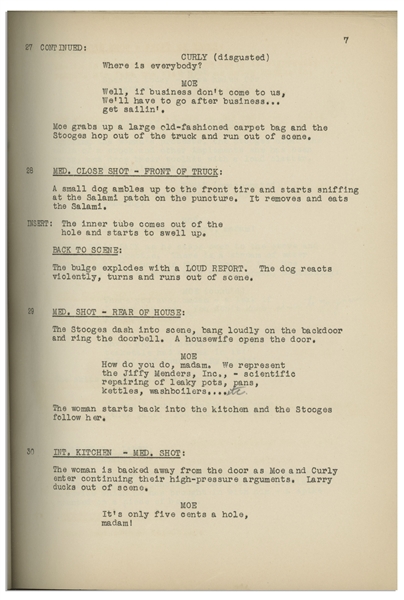 Moe Howard's Personally Owned Script for The Three Stooges 1939 Film ''How High Is Up?'' -- With Numerous Edits by Moe Howard Throughout